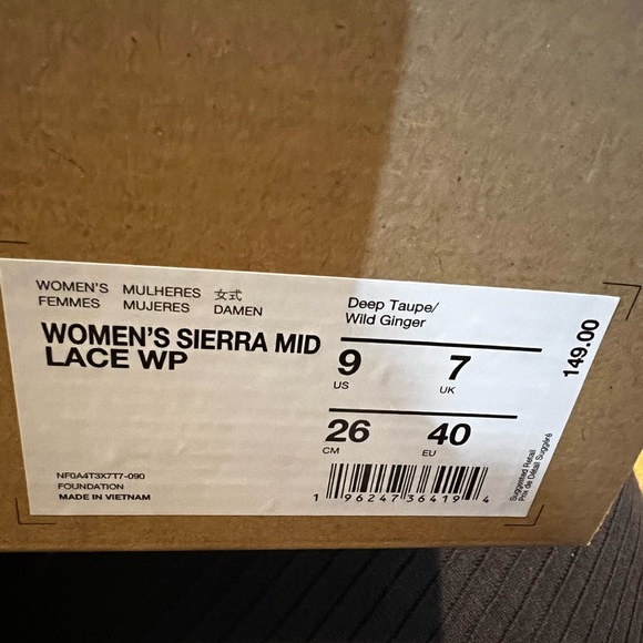 THE NORTH FACE SIERRA MID LACE WATERPROOF BOOTS  $149.00 - Picture 6 of 10